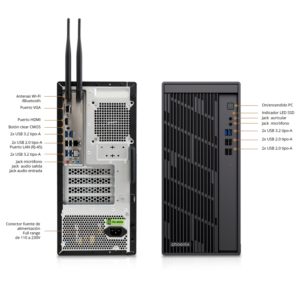 Ordenador Phoenix Core i5-14400 16GB DDR5 1TB NVMe Win 11 Pro (3)